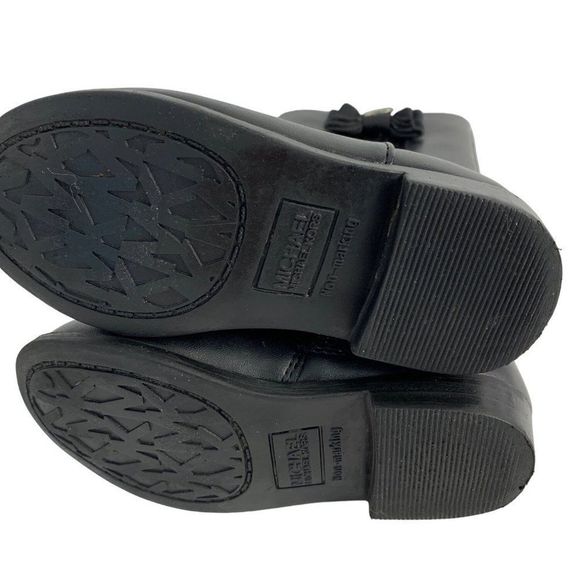 Girls youth Toddler Michael Kors Boots black bow tie logo size 7 6038 EUC - Picture 6 of 9